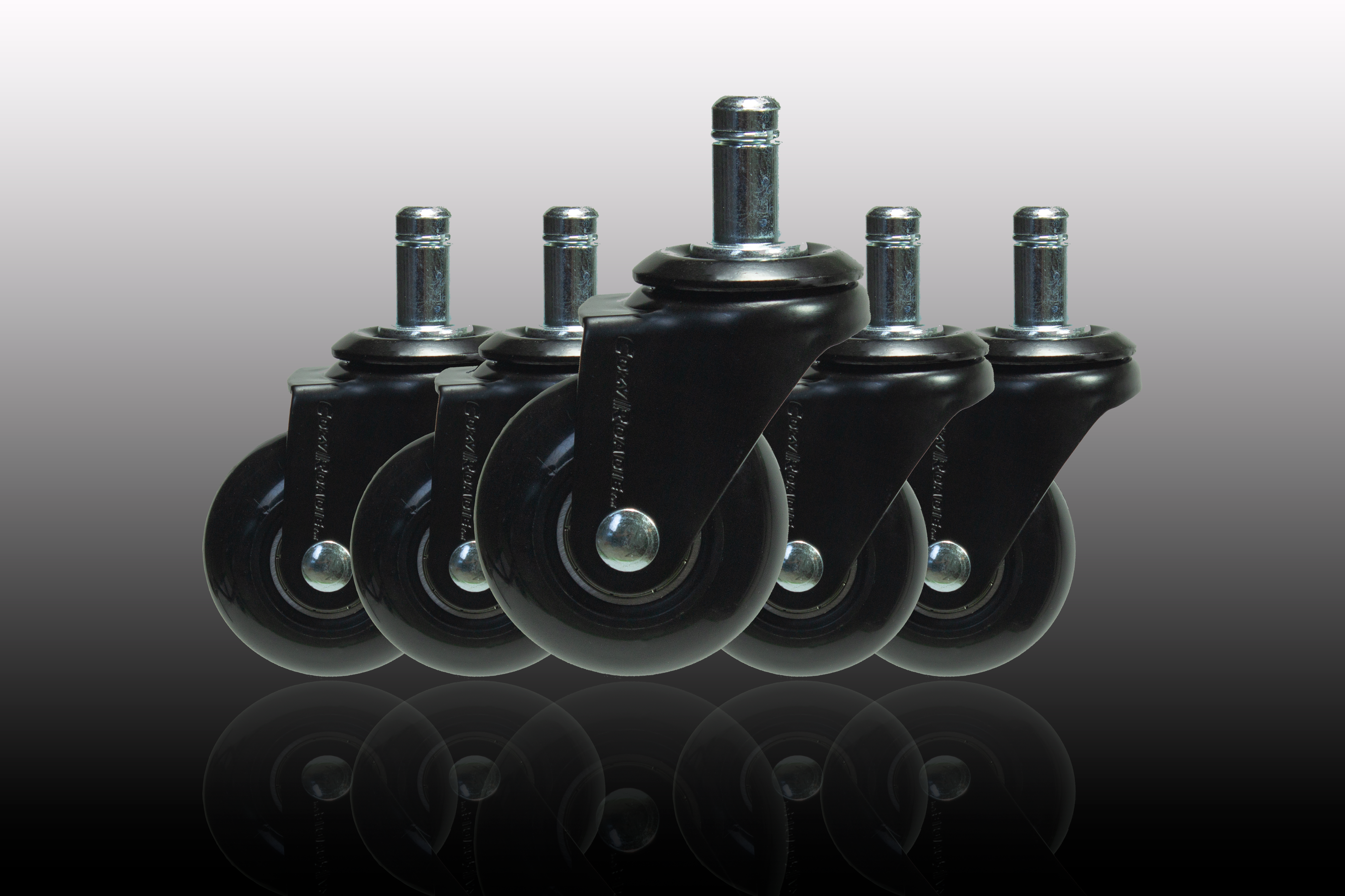 2" inch Office Chair Replacement Rollerblade Wheels. 11mm - 7/16" Universal Stem. Not for use on Ikea chairs.