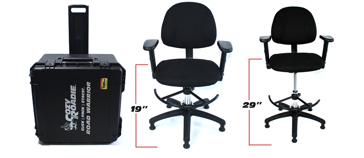 New Multi-Use Draft Chair and Task Chair That Packs Up “To Go”!