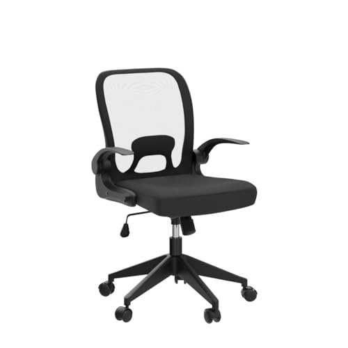 Ergonomic Office Chair Mesh with Foldable Backrest, Mesh Home Office Computer Task Desk Chairs with Adjustable Arms and 360 Degree Universal Wheels (Black)